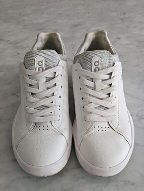 On Running White Mesh & Leather Women's Sneakers US7